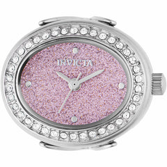 Invicta Women's Ring Watch - Mini Quartz Glitter Pink Dial Stainless Steel | 49595