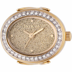 Invicta Women's Ring Watch - Mini Quartz Glitter Gold Tone Dial Steel | 49598