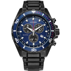 Citizen Men's Watch - Weekender Chronograph Black and Blue Dial Bracelet | AT2518-56L