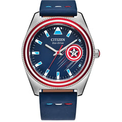 Citizen Men's Watch - Marvel Captain America Soars Eco-Drive Blue Strap | AW1796-09W