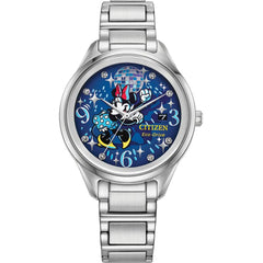 Citizen Women's Watch - Disney Disco Minnie Eco-Drive Silver Bracelet | FE6106-52W