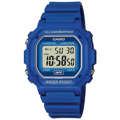 Casio Unisex Watch - Chronograph LED Digital Dial Blue Resin Strap Alarm | F108WH-2A