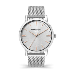 Kenneth Cole Men's Watch - Quartz Silver Tone Dial Steel Mesh Bracelet | KCWGG2171106