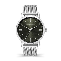 Kenneth Cole Men's Watch - Black Dial Stainless Steel Mesh Bracelet | KCWGG2171108
