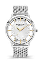 Kenneth Cole Men's Watch - Transparent, Silver Tone Dial Mesh Bracelet | KCWGG2174702