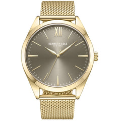 Kenneth Cole Men's Watch - Gunmetal Dial Yellow Gold Mesh Bracelet | KCWGG7002102