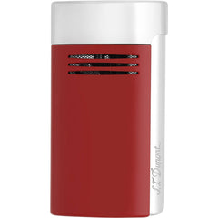 S.T. Dupont Lighter - Megajet Ergonomic Red Lacquer Finish with Silver Cap  | 20703