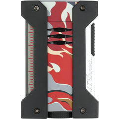 S.T. Dupont Lighter - Defi Extreme Red Camouflage Finish and Chrome Trigger | 21451