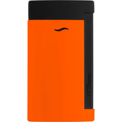 S.T. Dupont Lighter - Slim 7 Matte Black and Fluo Orange Gloss Lacquer Finish | 27769