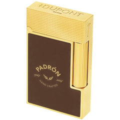 S.T. Dupont Lighter - Ligne 2 Padron Matte Brown Lacquer and Gold Finish | C16014