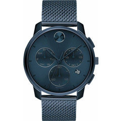 Movado Men's Watch - Bold Chronograph Quartz Blue Dial Mesh Bracelet | 3600633