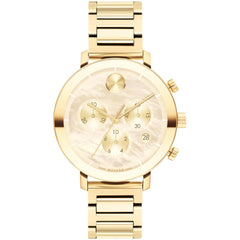 Movado Women's Watch - Bold Chrono Champagne Mother of Pearl Dial Bracelet | 3600788
