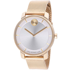 Movado Women's Watch - Bold Quartz Silver Dial Yellow Gold Mesh Bracelet | 3600920
