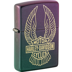 Zippo Windproof Lighter - Harley-Davidson Design Iridescent Finish Metal | 46859