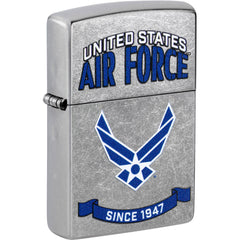 Zippo Windproof Lighter - US Air Force in Color Image Street Chrome Finish | 47089