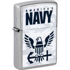 Zippo Windproof Lighter - US Navy in Color Image Design Street Chrome Finish | 47091