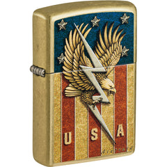 Zippo Windproof Pocket Lighter - Color Image Rick Rietveld Street Brass Finish | 47110