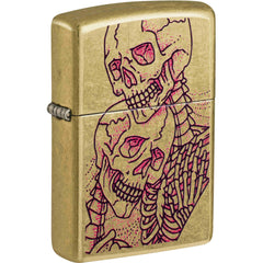 Zippo Windproof Pocket Lighter - Love Skulls Design Color Image Process | 47149