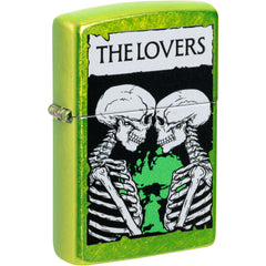 Zippo Windproof Pocket Lighter - The Lovers Design Lurid Metal Color Image | 47169