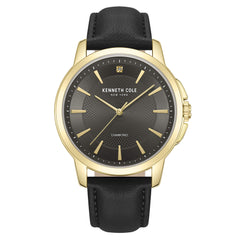 Kenneth Cole Men's Watch - Black Dial  Leather Strap | KCWGA7001204