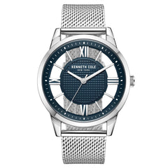 Kenneth Cole Men's Watch - Blue Dial Silver Stainless Steel Bracelet | KCWGG2270904