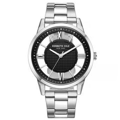 Kenneth Cole Men's Watch - Black Dial Silver Stainless Steel Bracelet | KCWGG2270907