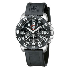 Luminox 3181 Men's Sea Colormark Chronograph Black Dial Rubber Strap Steel Dive Watch