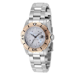 Invicta 17382 Women's Pro Diver Abyss White MOP Dial Steel Bracelet Watch