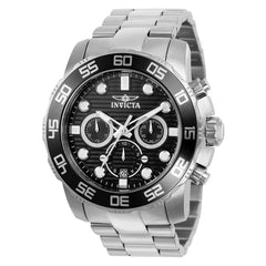 Invicta Men's Chronograph Stainless Steel Watch - Pro Diver Quartz Black Dial | 22226