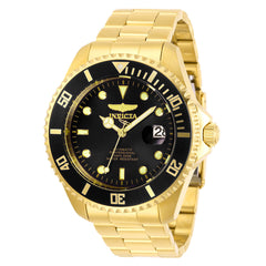 Invicta Men's Automatic Watch - Pro Diver Black Dial Yellow Gold Bracelet | 28948