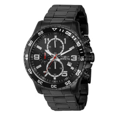 Invicta Men's Specialty Watch - Quartz Chronograph Black Dial Steel Bracelet | 36985
