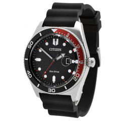 Citizen Men's Watch - Eco-Drive Power Reserve Black Dial Rubber Strap | AW1769-10E