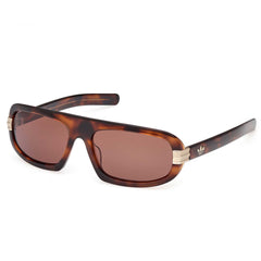Adidas Unisex Sunglasses - Dark Havana Acetate Browline Full Rim Frame | OR0122 5952E