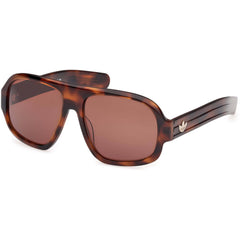 Adidas Unisex Sunglasses - Dark Havana Acetate Pilot Full Rim Frame | OR0125 5952E