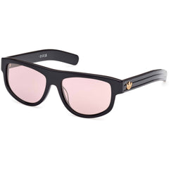 Adidas Women's Sunglasses - Shiny Black Acetate Browline Full Rim Frame | OR0126 5501Z