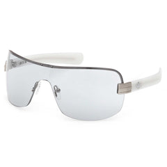 Adidas Unisex Sunglasses - Matte Palladium Metal Shield Half Rim Frame | OR0128 0017V