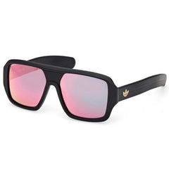 Adidas Unisex Sunglasses - Matte Black Acetate Aviator Full Rim Frame | OR0132 5702U