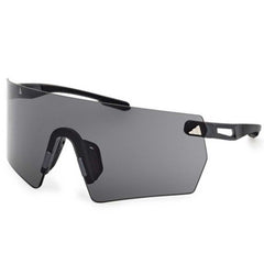 Adidas Unisex Sunglasses - Matte Black Acetate Shield Rimless Frame | SP0098 0002A