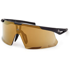 Adidas Unisex Sunglasses - Matte Black Acetate Shield Half Rim Frame | SP0106 0002G