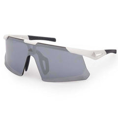 Adidas Unisex Sunglasses - White Plastic Shield Shape Half Rim Frame | SP0107 0021C