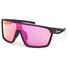 Adidas Unisex Sunglasses - Matte Black Acetate Shield Full Rim Frame | SP0108 0002Z