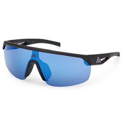 Adidas Women's Sunglasses - Matte Black Plastic Shield Half Rim Frame | SP0109 0002X