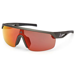 Adidas Women's Sunglasses - Matte Dark Green Plastic Half Rim Frame | SP0109 0097L