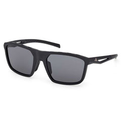 Adidas Unisex Sunglasses - Matte Black Acetate Rectangular Shape Frame | SP0111 5702A