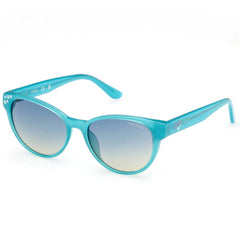 Guess Girl's Sunglasses - Shiny Turquoise Acetate Cat Eye Shape Frame | GU00128 4987W
