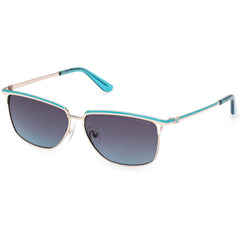 Guess Women's Sunglasses - Blue/Other Metal Rectangular Full Rim Frame | GU00133 5692W