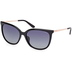 Guess Women's Sunglasses - Shiny Black Injected Plastic Cat Eye | GU00150 H 5901D