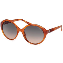 Guess Women's Sunglasses - Blonde Havana Acetate Round Full Rim Frame | GU00155 5753P