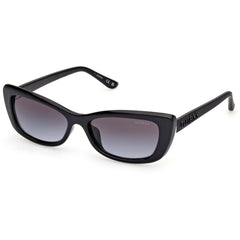 Guess Women's Sunglasses - Shiny Black Injected Plastic Cat Eye | GU00156 H 5501B