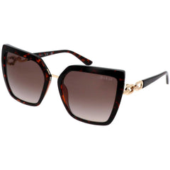 Guess Women's Sunglasses - Dark Havana Acetate Butterfly Shape Frame | GU00160 5552F